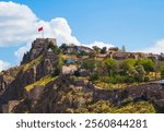 Ankara Castle showing historical structures and texture