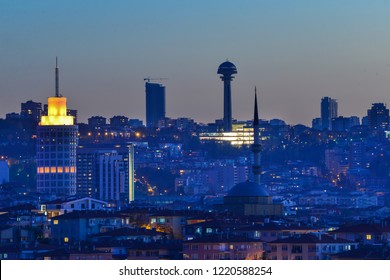 Ankara Skyline At Night - Ankara, Turkey