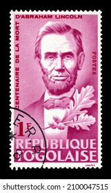 Ankara, Turkey - 01,03,2022: A Togo Postage Stamp Shows Portrait Of Abraham Lincoln (1809-1865) 16th President Of The United States. Circa 1965