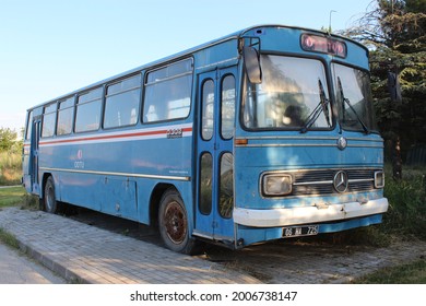 Ankara Turkey 11.07.2021 Old Bus Of Middle East Technical University