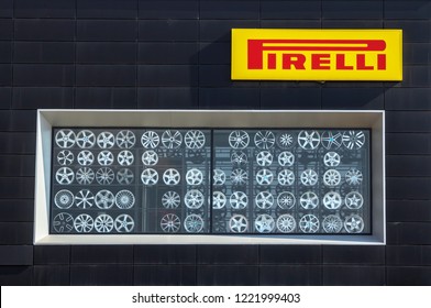 Ankara, Turkey - Aug 1,  2018 : PIRELLI Logo on a store in Ankara. PIRELLI is one of the world's leading manufacturers for vehicle tires