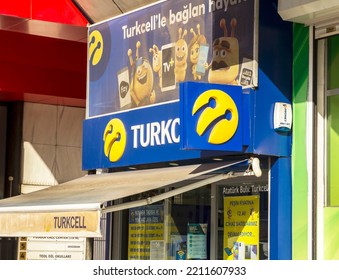 Ankara, Turkey - July 2022: Turkcell Store. Turkcell Is The Leading Mobile Phone Operator Of Turkey, Based In Istanbul.