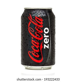 ANKARA TURKEY - May 17, 2014 Editorial photo of Zero Coca-Cola can on White Background. Coca-Cola Company is the most popular market leader in Turkey. 