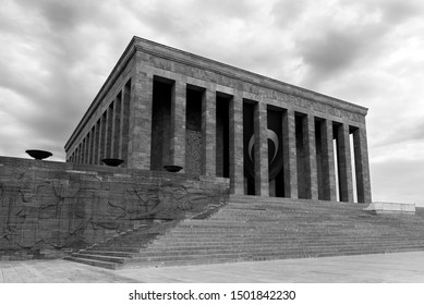 Ankara, Turkey - May 21, 2016: Anitkabir is the mausoleum of the founder of Turkish Republic, Mustafa Kemal Ataturk. Anitkabir is one of the historic places that Turkish people visit frequently.