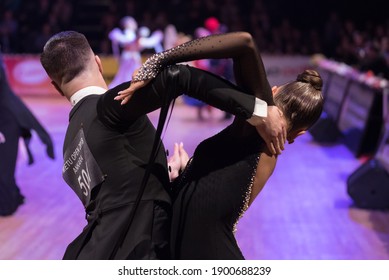 Ankara, Turkey - November 03, 2018. METU Open, a World Dance Sport Federation event is held in Ankara and several couples from different competed for the title in Middle East Technical University.