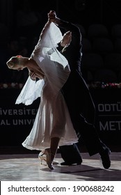 Ankara, Turkey - November 03, 2018. METU Open, a World Dance Sport Federation event is held in Ankara and several couples from different competed for the title in Middle East Technical University.