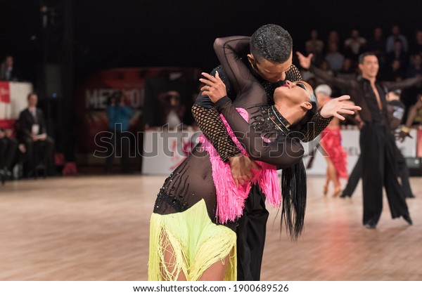 Ankara, Turkey - November 03, 2018. METU\
Open, a World Dance Sport Federation event is held in Ankara and\
several couples from different competed for the title in Middle\
East Technical\
University.