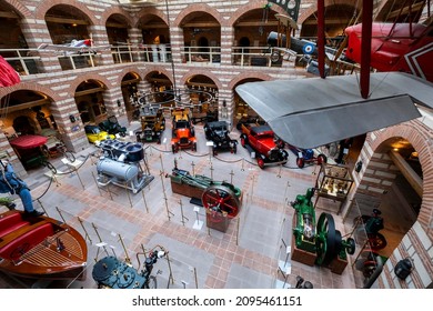 Ankara, Turkey Tuesday, December 21, 2021: Çengelhan Rahmi M. Koç Museum Is Ankara's First Industrial Museum. Çengel Han Is Located In The Historical Caravanserai.
