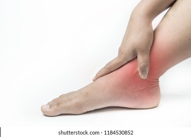 ankle injury in humans .ankle pain,joint pains people medical . - Shutterstock ID 1184530852