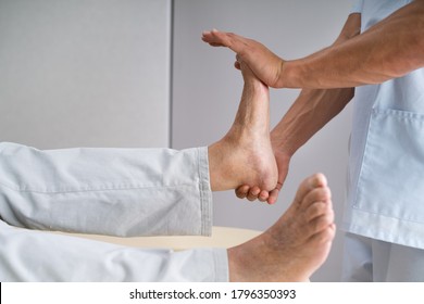 Ankle Injury Rehab. Elderly Senior Feet Rehabilitation