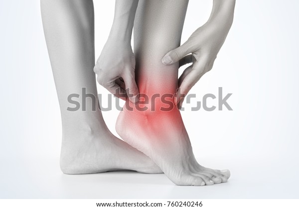 Ankle pain, painful\
point.