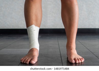  Ankle Tape Job On An Athlete’s Ankle 