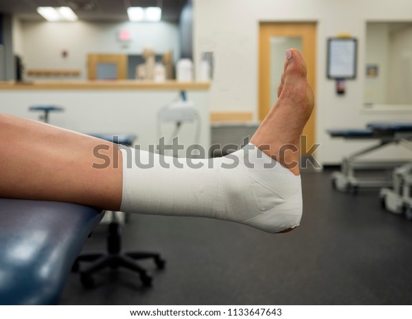 Ankle Tape Job On Varsity Athlete Stock Photo 1133647643 | Shutterstock