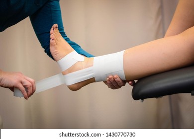 Ankle Tape Job For Stability And Support