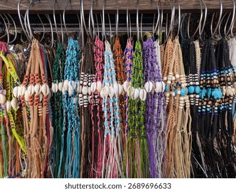 anklets made with beads and seashells