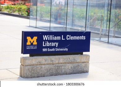 ANN ARBOR, MI - AUGUST 09,2020:  The William L. Clements Library Is A Rare Book And Manuscript Repository Located On The University Of Michigan's Central Campus In Ann Arbor, Michigan. 