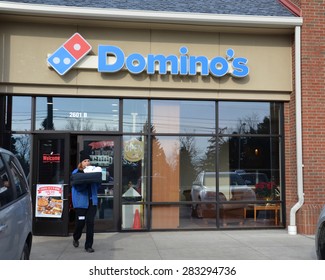 ANN ARBOR, MI - DECEMBER 22: Domino's, whose north Ann Arbor store is shown on December 22, 2014, has over 11,000 locations. 