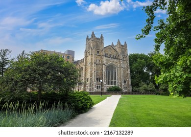 Ann Arbor, MI, USA - June 12, 2022: University Of Michigan Law School Library Building, One Of The Top Ranked Public Universities In USA.