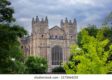 Ann Arbor, MI, USA - June 12, 2022: University Of Michigan Law School Library Building, One Of The Top Ranked Public Universities In USA.