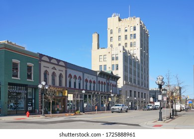 Ann Arbor, Michigan -  May 1, 2020: View of impressive buildings                              