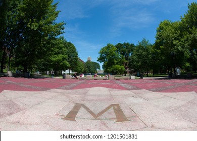 Ann Arbor, Michigan/USA - July 2016: Central campus of the University of Michigan.