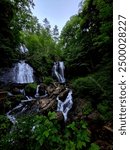 Anna Ruby falls. National forest in Georgia
