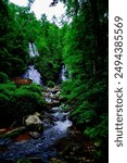 Anna Ruby Falls and smith creek in the state of Georgia, USA