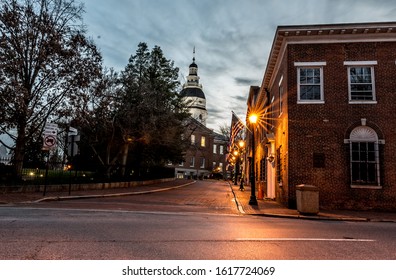 Annapolis Maryland Sunrise At City Dock 