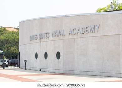 Annapolis, Maryland, USA- July 20th, 2021: The US Naval Academy Entrance.