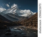 Annapurna is a majestic mountain range in the Himalayas, renowned for its stunning peaks and challenging climbs, with Annapurna I being the 10th highest mountain in the world. 