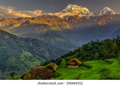 Annapurna South in the morning, Himalayas, Nepal - Shutterstock ID 190469312