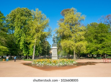 ANNECY, FRANCE - APRIL 14 : Claude Louis Berthollet statue in Annecy, France, in outdoor park under clear blue sky, on April 14, 2017. - Shutterstock ID 1026608005