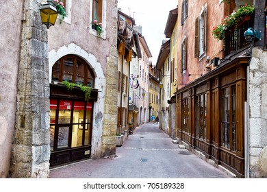 Annecy, France - JULY 19, 2017: Street view of old town Annecy