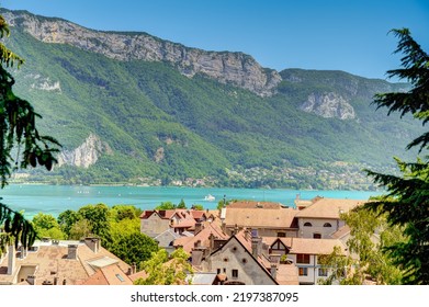 Annecy, France - June 2022 : Landmarks In Sunny Weather, HDR Image