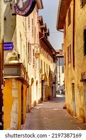 Annecy, France - June 2022 : Landmarks In Sunny Weather, HDR Image