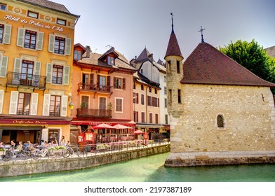 Annecy, France - June 2022 : Landmarks In Sunny Weather, HDR Image