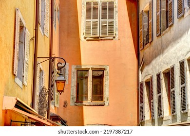 Annecy, France - June 2022 : Landmarks In Sunny Weather, HDR Image