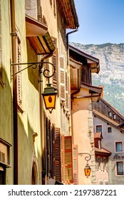 Annecy, France - June 2022 : Landmarks In Sunny Weather, HDR Image