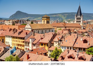 Annecy, France - June 2022 : Landmarks In Sunny Weather, HDR Image