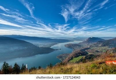 Annecy lake from col de la Forclaz