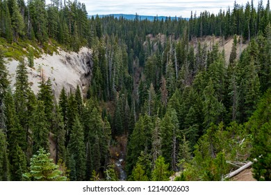Annie Creek Canyon Inside Crater Lake National Park In Oregon, USA