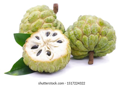 Annona Custard Apple Isolated On White Stock Photo Edit Now 1517224322
