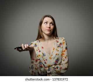 An Annoyed And Frustrated Woman On The Phone