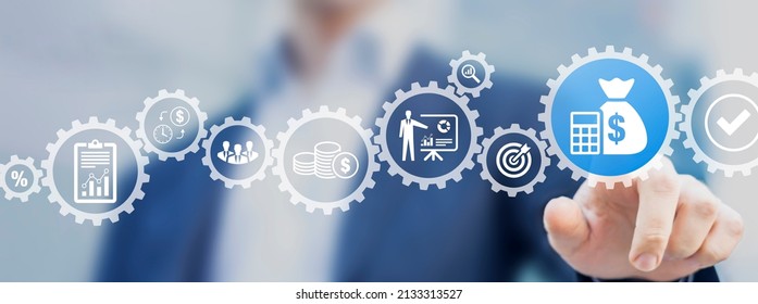 Annual budget and financial planning concept with manager or executive CFO crafting or validating company's income and expenses forecast. Corporate finance and strategic plan. - Shutterstock ID 2133313527