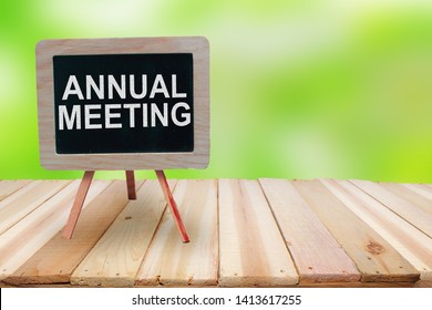 Annual Meeting. Motivational inspirational business marketing words quotes lettering typography concept - Shutterstock ID 1413617255
