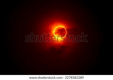 Annular eclipse photographed in Tokyo in 2012 (using infrared filter)