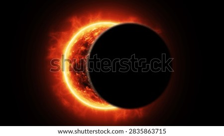 Annular Solar Eclipse Ring of Fire with Fiery Solar Prominences
