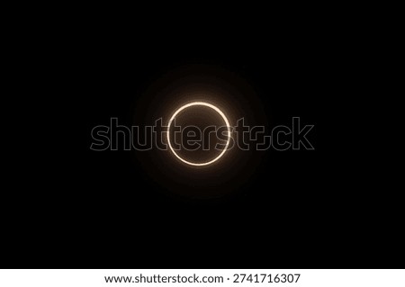 Annular solar eclipse, ring-shaped sun