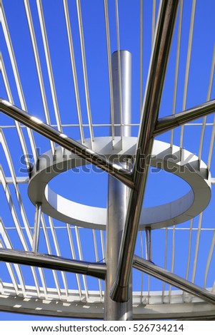 Similar – Basketball hoop from the frog’s perspective in front of a blue sky