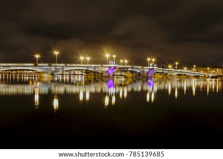 Similar – Brücke im Mondschein Licht